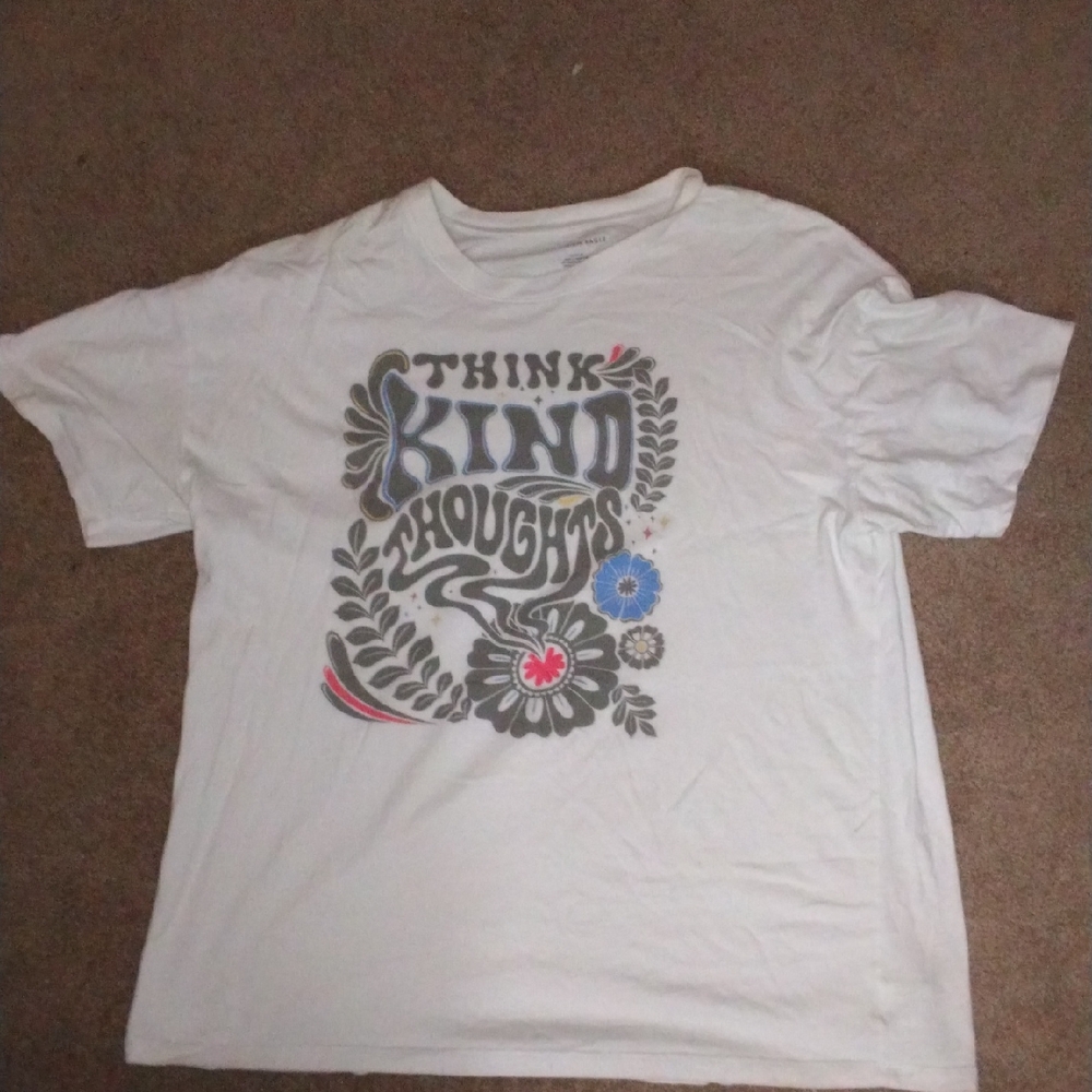 Kids White Graphic T-Shirt